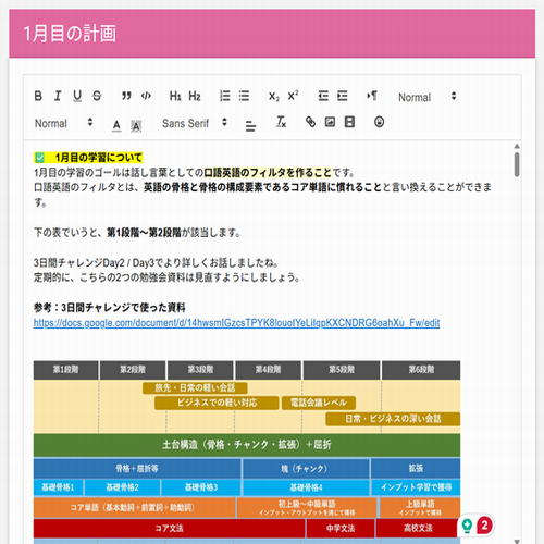 学習計画サンプル