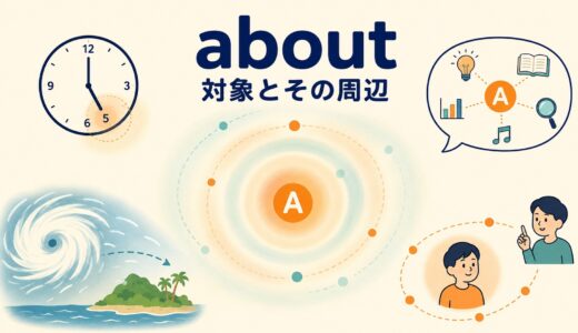 aboutのコアイメージは「対象とその周辺」｜意味・使い方を例文で解説