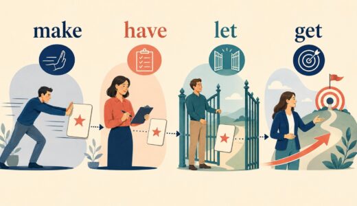 使役動詞とは？make・have・let・getを「相手を動かす力」で理解する