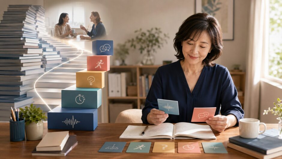 中学英語を全部復習せず会話に必要な基礎を選んで学び直す社会人女性