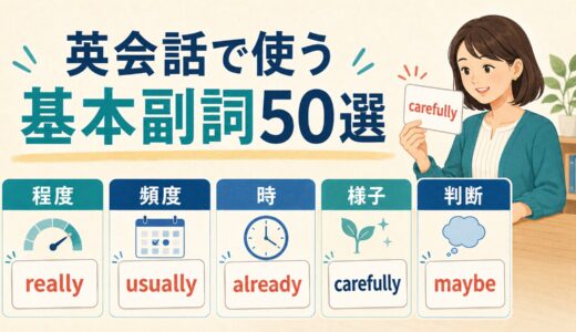 英語の副詞一覧｜英会話でよく使う基本副詞50選