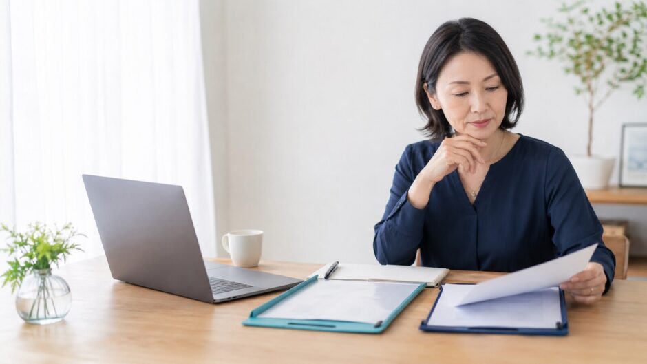 2つの英語コーチングサービスを比較して乗り換えを検討する女性