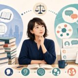 市販教材と英語コーチング専用教材を比較する英語学習者