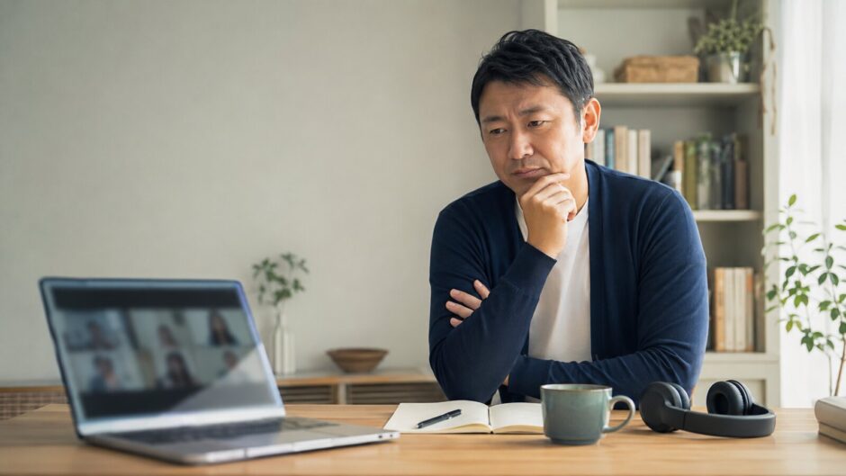 英語コーチングを受けても話せず原因を考える大人の英語学習者