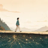 英語学習の停滞期を歩く大人の学習者と水面下でつながる学び