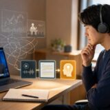 英語ニュースを聞きながら学習方法を見直す社会人