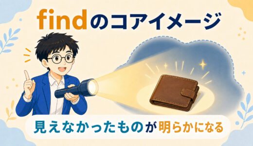 findのコアイメージは「見つける」だけではない｜意味・使い方を図解