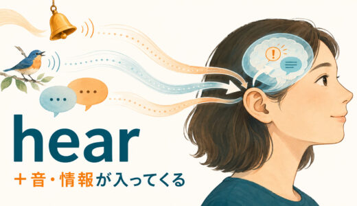 hearのコアイメージは「聞く」ではない｜I hear you.まで一本で理解