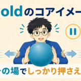 holdのコアイメージはその場でしっかり押さえること
