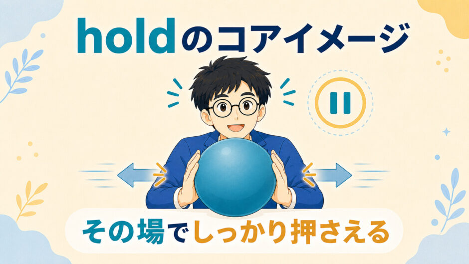 holdのコアイメージはその場でしっかり押さえること