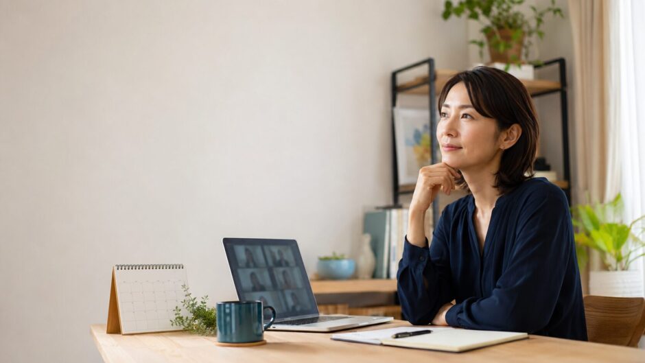 オンライン英会話を半年続けた後に学習方法を振り返る社会人女性