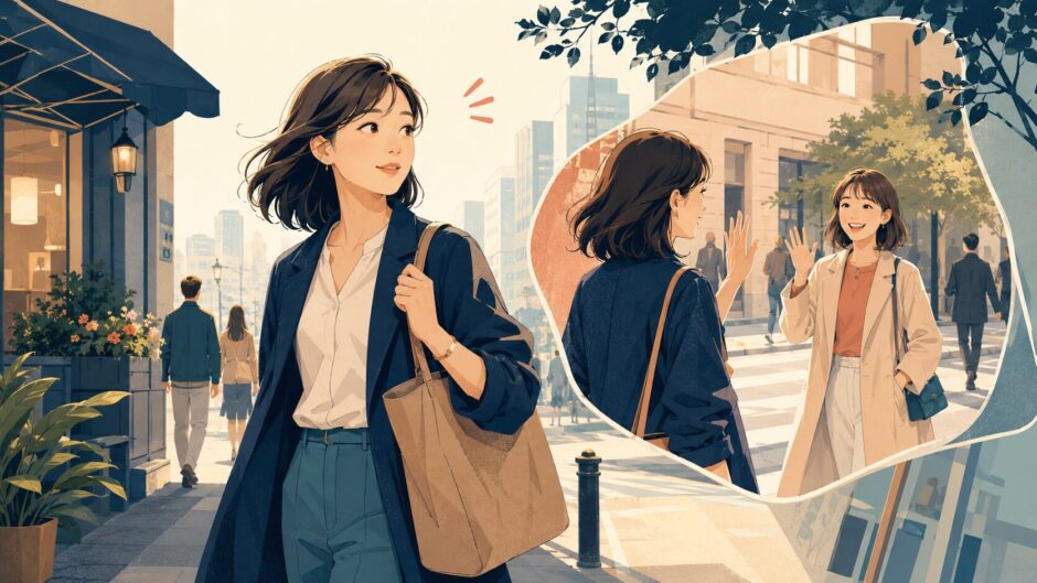 -ingの背景場面とメインの出来事を重ねる分詞構文のイメージ