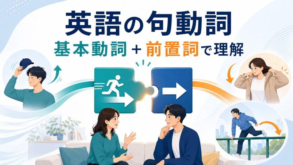英語の句動詞を基本動詞と前置詞の組み合わせで理解するアイキャッチ
