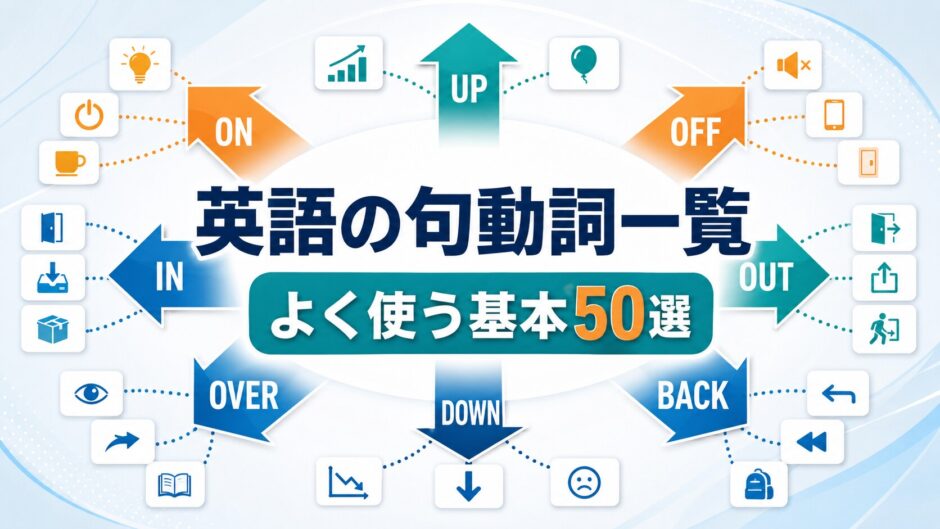 英会話でよく使う英語の句動詞基本50選のアイキャッチ