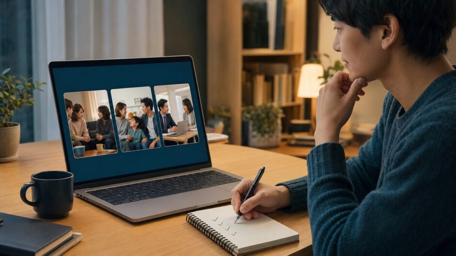 英語学習に使う海外ドラマを選ぶ大人の学習者