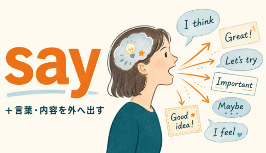 sayのコアイメージは「言う」ではない｜I would say・Let's sayまで理解