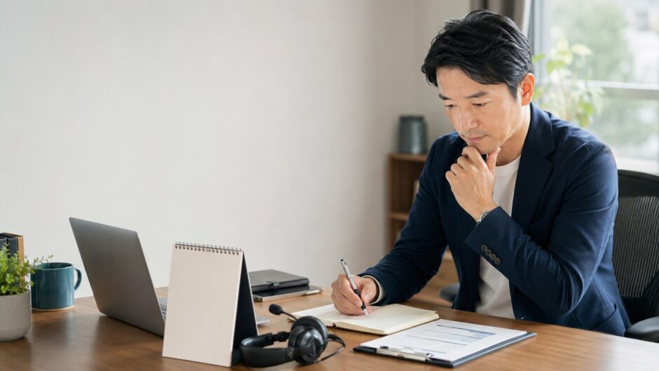 仕事で英語が必要になり学習計画を立てる社会人