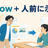 showのコアイメージは人前に示すことを表すアイキャッチ