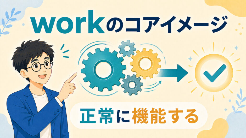workのコアイメージは正常に機能することを表すアイキャッチ
