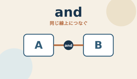 andの意味と使い方｜コアイメージは「同じ線上につなぐ」