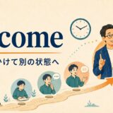 becomeのコアイメージは時間をかけて別の状態になる
