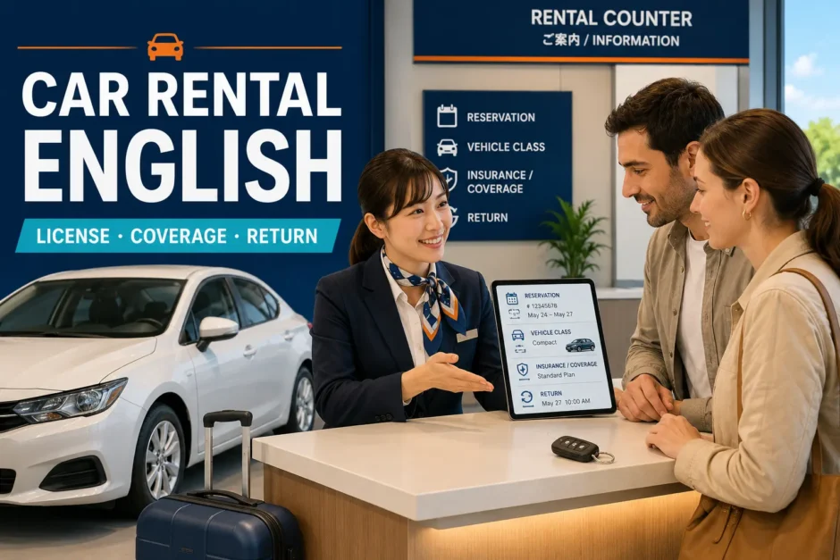 レンタカー店舗・貸渡カウンターで必要な英語力