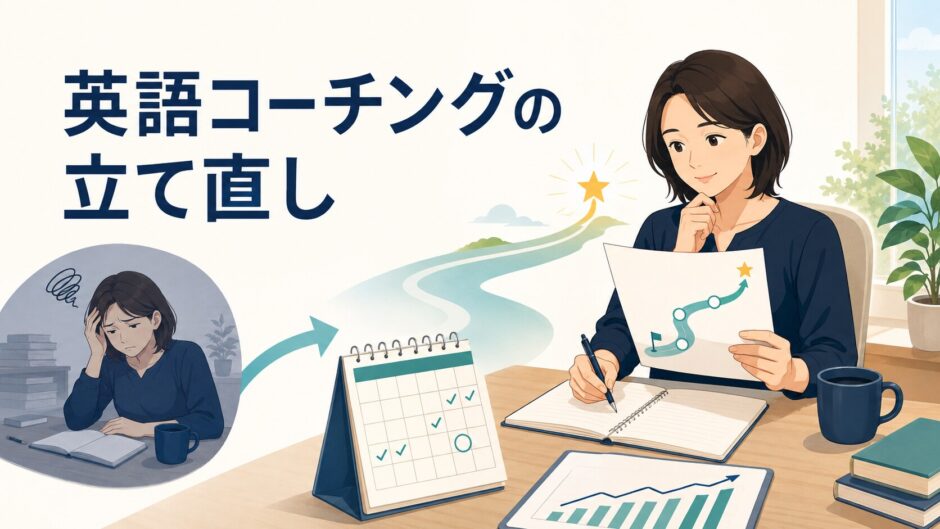 英語コーチングで成果が出ない状況から学習計画を立て直す受講者