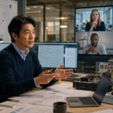 海外チームと英語で設計レビューをする日本人エンジニア