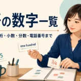 英語の数字一覧｜0から大きな桁・小数・分数・電話番号まで