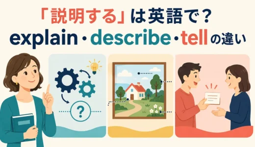 「説明する」は英語で？explain・describe・tellの違い