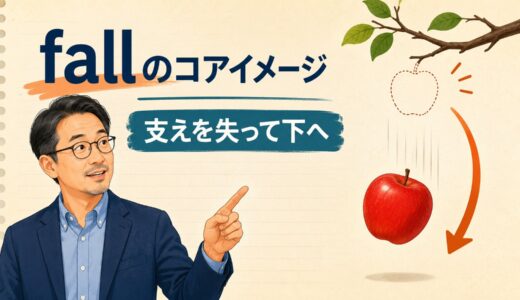 fallのコアイメージは「支えを失って下方向へ」｜意味・使い方とdropとの違い