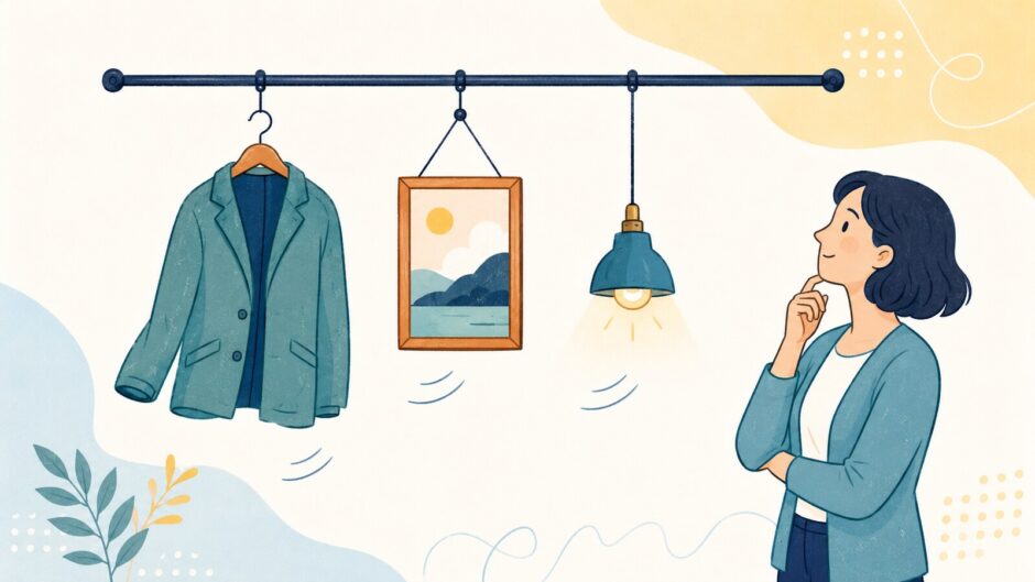 hangのコアイメージ｜上の一点で支えられて下へぶら下がる