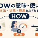 howが方法・状態・程度をたずねることを示した図