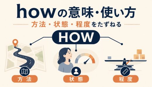 howの意味・使い方｜疑問文・程度・方法をコアイメージで整理
