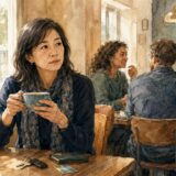 海外生活に慣れている一方で現地の会話に入れず悩む日本人女性
