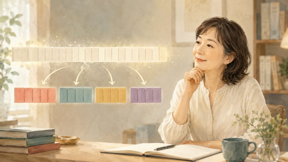 長い英単語を複数の意味あるブロックに分けて理解する大人の女性