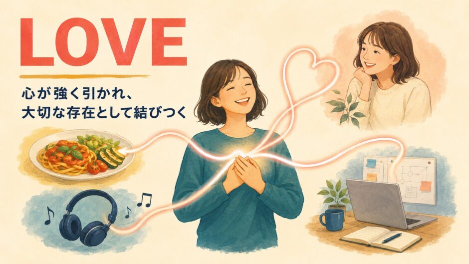 loveのコアイメージ「心が強く引かれ、大切な存在として結びつく」