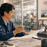 海外拠点と英語で打ち合わせをするメーカー・製造業の担当者
