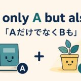 not only A but also B「AだけでなくBも」の意味と使い方
