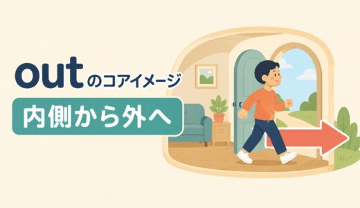 outのコアイメージは「内側から外へ」｜意味・使い方とin・outsideとの違い