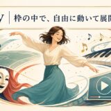 playのコアイメージは、枠の中で自由に動いて展開を生む