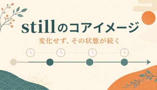 stillのコアイメージは「変化せず、その状態が続く」｜意味・語順・yetとの違い