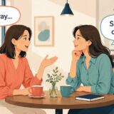 By the wayとSpeaking of thatで英会話の話題を自然に変えるイラスト
