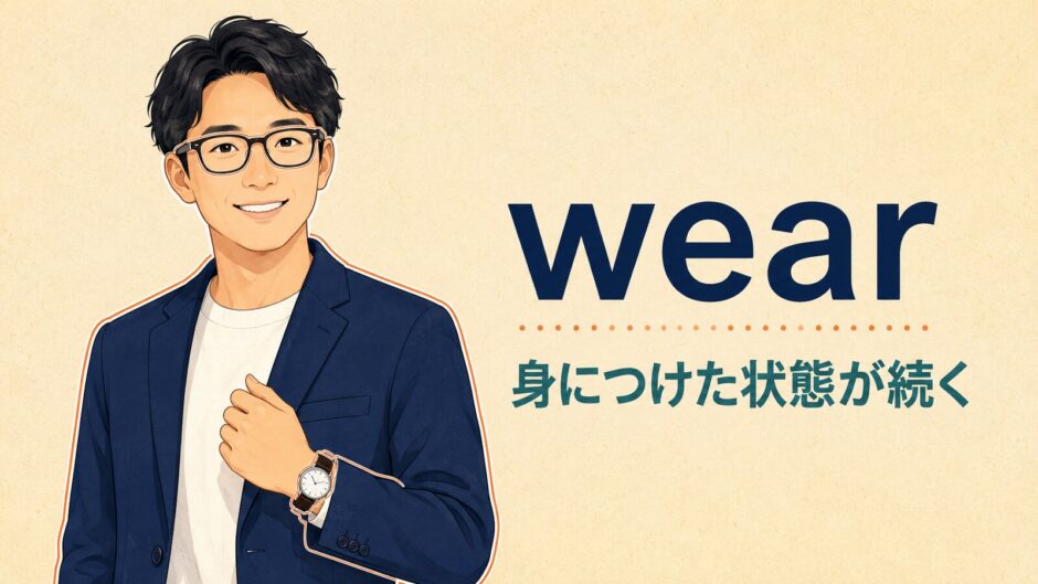 wearのコアイメージ「身につけた状態が続く」を表すアイキャッチ
