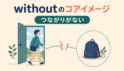 withoutのコアイメージは「つながりがない」｜withとの違い・意味・使い方