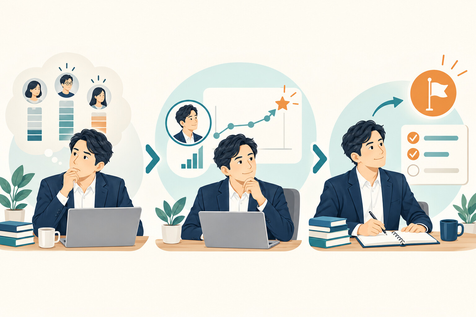 英語コーチング 他の受講生 比較を整理したイラスト