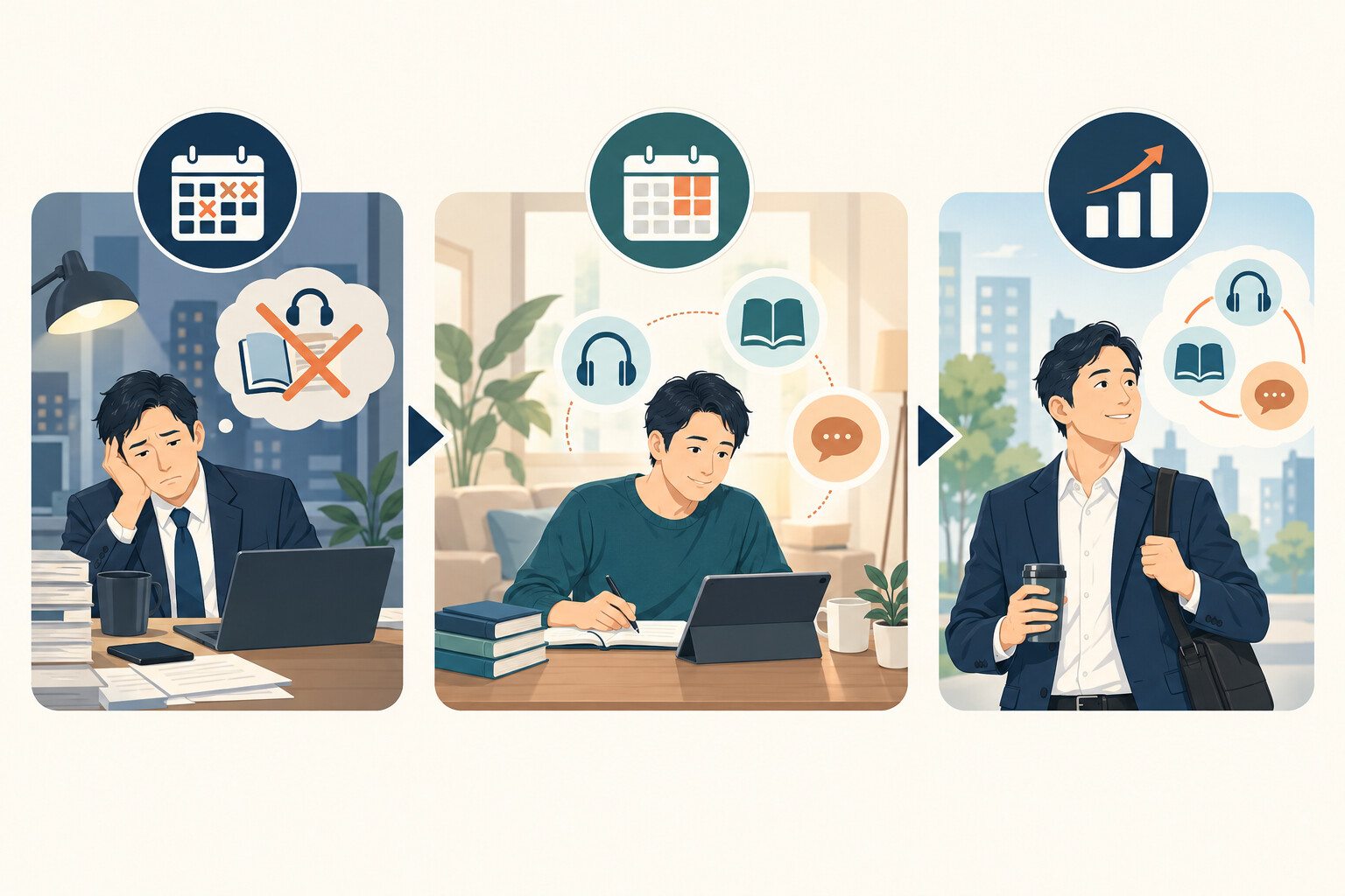 英語コーチング 週末 まとめて 勉強を整理した記事内イラスト