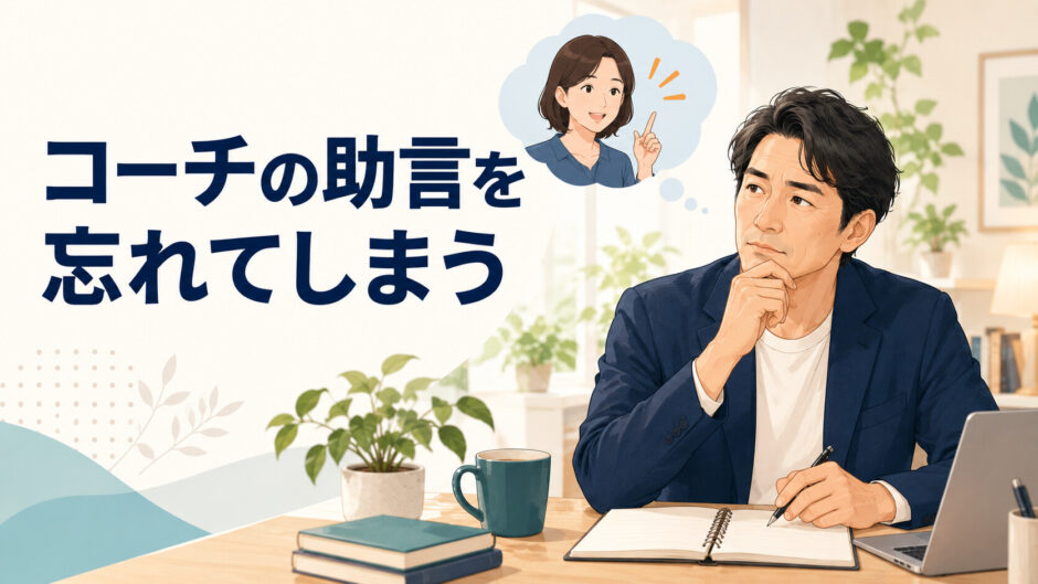 コーチの助言を忘れてしまう