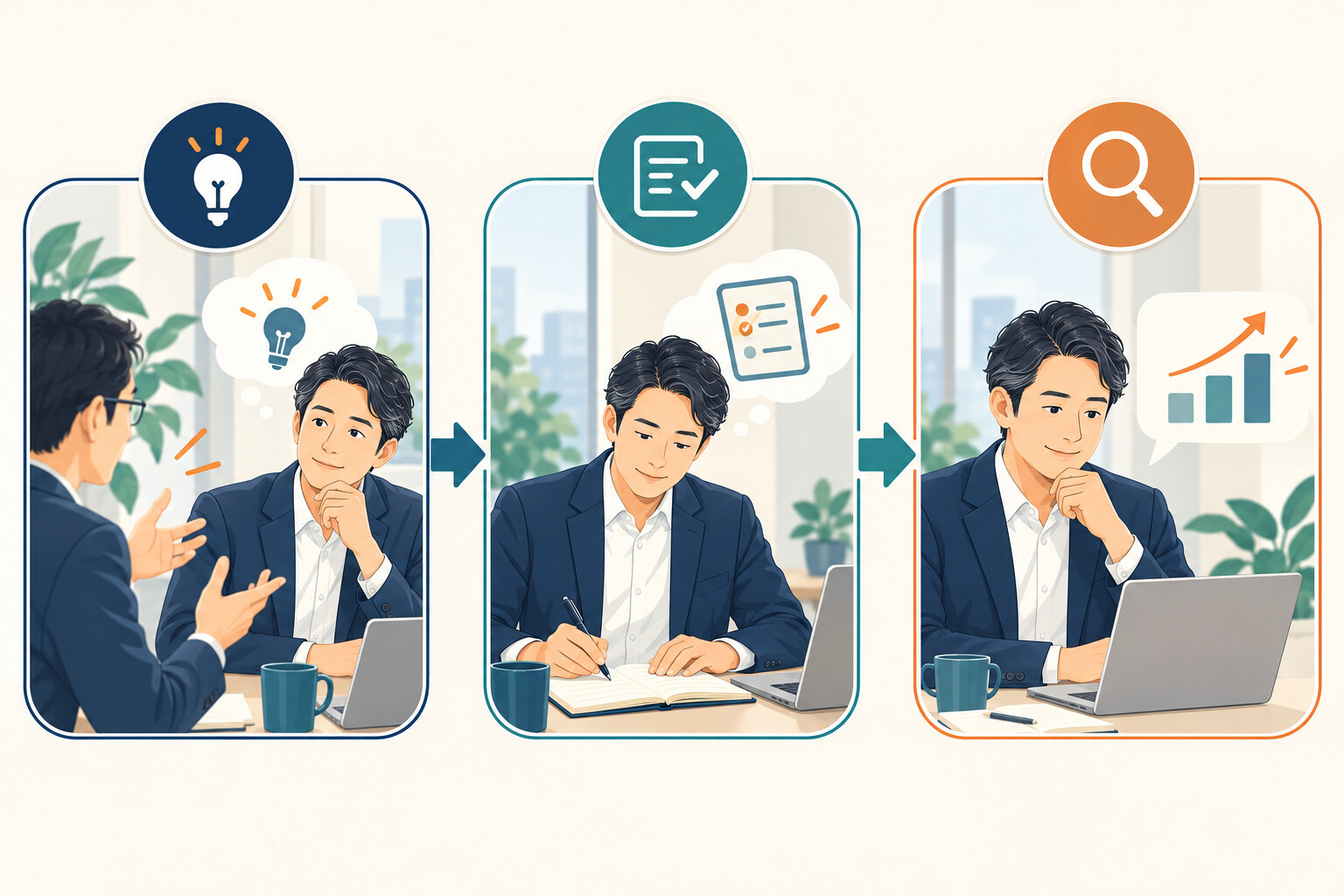 英語コーチング コーチ 助言 忘れるを整理したイラスト