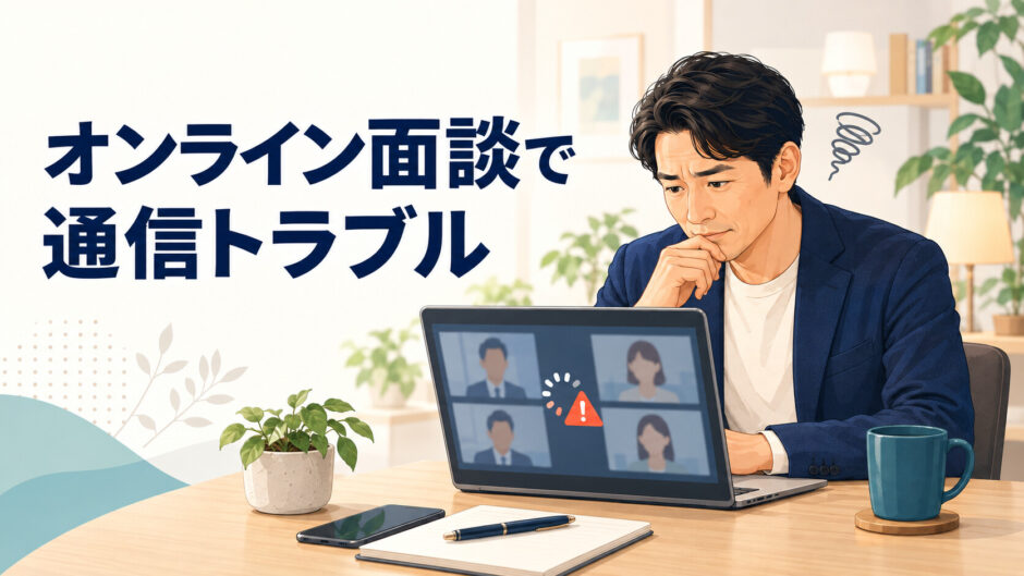 オンライン面談の通信トラブル